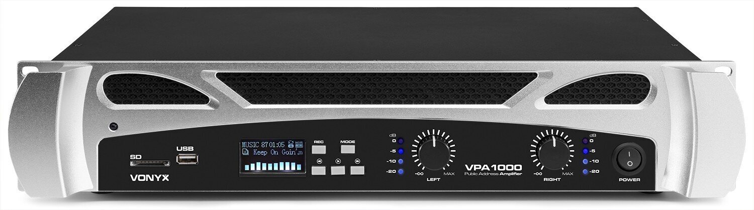 Fenton VPA1000 vahvistin 2x 500W Bluetoothilla hinta ja tiedot | Kaiuttimet ja soundbarit | hobbyhall.fi