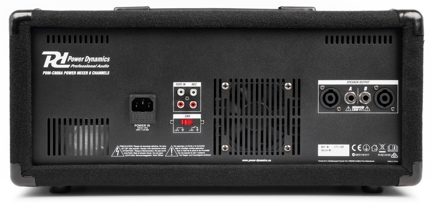 Power Dynamics PDM-C805A 8-kanavainen mikseri vahvistimella hinta ja tiedot | DJ-laitteet | hobbyhall.fi