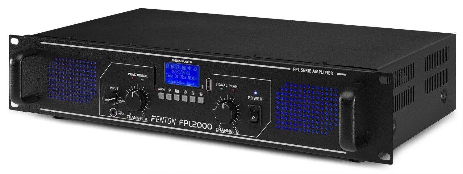 Fenton FPL2000 digitaalinen vahvistin sininen LED + EQ hinta ja tiedot | Kaiuttimet ja soundbarit | hobbyhall.fi