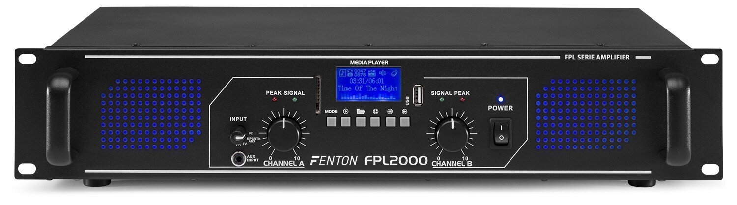 Fenton FPL2000 digitaalinen vahvistin sininen LED + EQ hinta ja tiedot | Kaiuttimet ja soundbarit | hobbyhall.fi