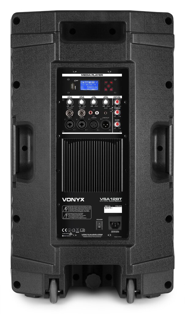 Vonyx VSA12BT Bi-amplified Active Kaiutin 12" 800W BT/MP3 hinta ja tiedot | Kaiuttimet | hobbyhall.fi