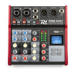 Power Dynamics PDM-X401 4-kanavainen studiomusiikkimikseri hinta ja tiedot | DJ-laitteet | hobbyhall.fi