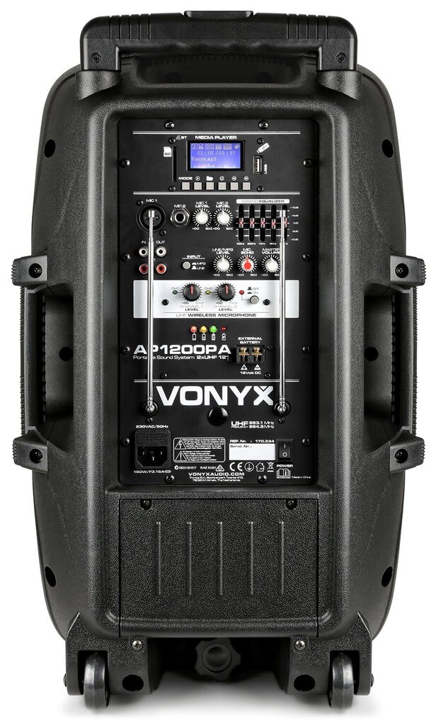 Vonyx AP1200PA kannettava kaiutin 12" hinta ja tiedot | Kaiuttimet | hobbyhall.fi