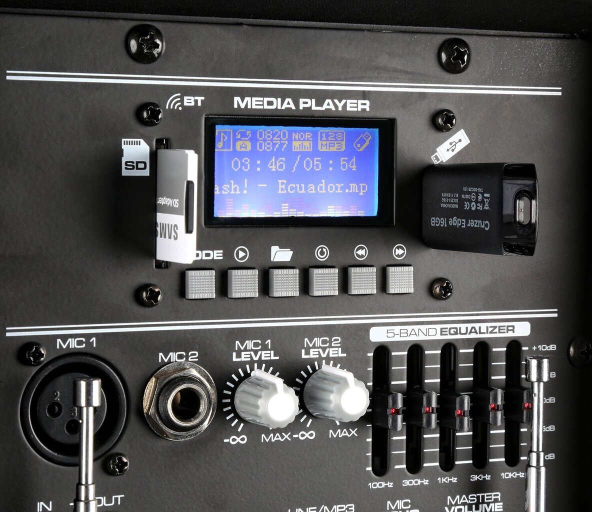 Vonyx SPJ-PA912 kannettava äänijärjestelmä ABS 12" 2 UHF/USB/MP3 hinta ja tiedot | Kaiuttimet | hobbyhall.fi