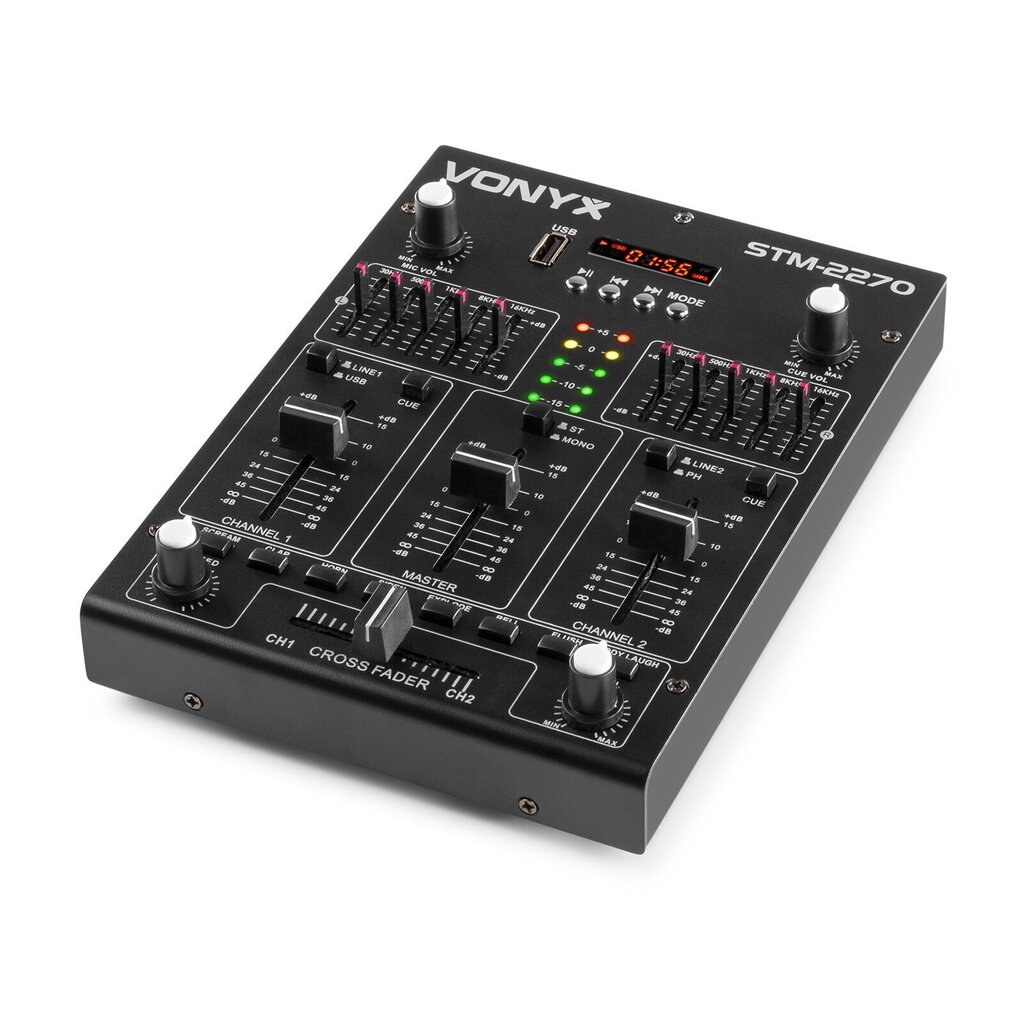 Vonyx STM2270 4-kanavainen mikseriääniefektit USB/MP3/BT hinta ja tiedot | DJ-laitteet | hobbyhall.fi