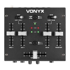 Vonyx VDJ2USB 3-kanavainen stereo DJ/USB-mikseri hinta ja tiedot | DJ-laitteet | hobbyhall.fi