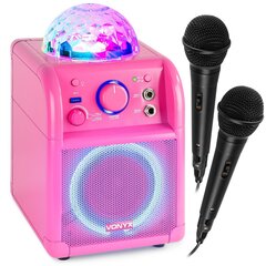 Fenton SBS55P BT karaokekaiutin LED pallo vaaleanpunainen hinta ja tiedot | Kaiuttimet | hobbyhall.fi
