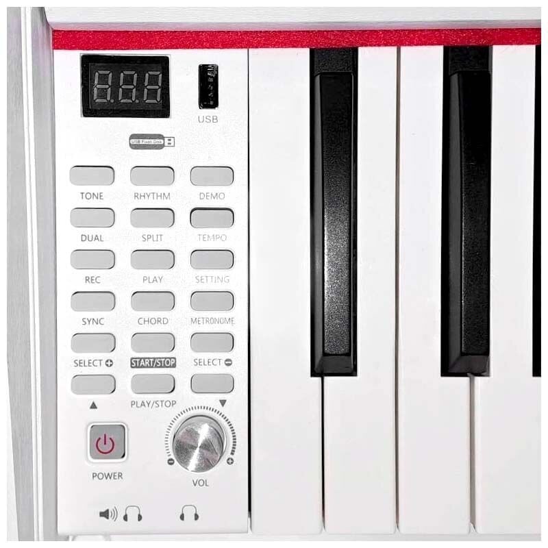 Blanth BL-8808 WH digitaalinen piano USB MIDI valkoinen oppimiseen hinta ja tiedot | Kosketinsoittimet | hobbyhall.fi