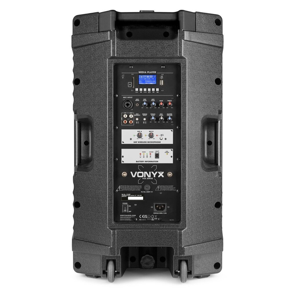 Vonyx VSA500 kannettava järjestelmä 12" hinta ja tiedot | Kaiuttimet | hobbyhall.fi
