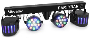 BeamZ Partybar 2x PAR + 2x Derby valotehosteet jalustaan hinta ja tiedot | Juhlakoristeet | hobbyhall.fi