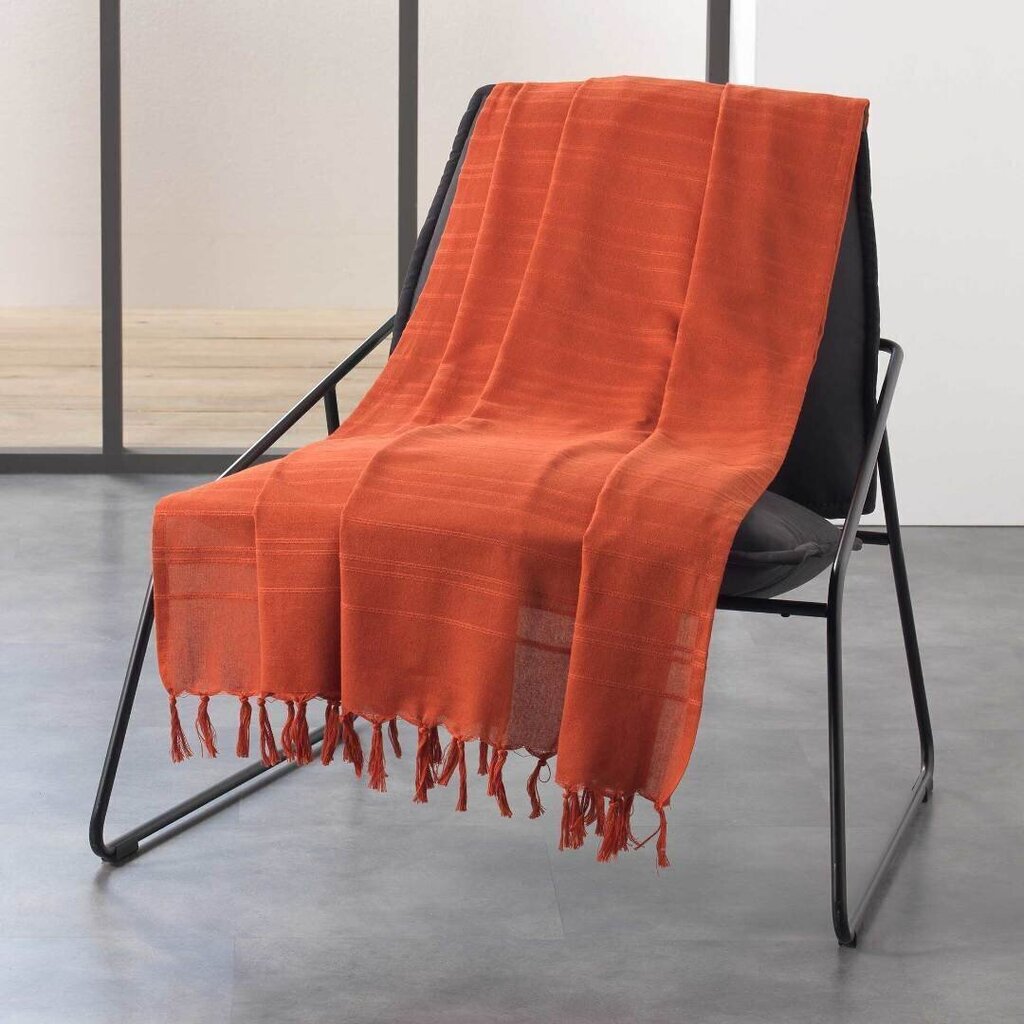 Plaid Lilia, oranssi 150 x 150 cm hinta ja tiedot | Päiväpeitot ja huovat | hobbyhall.fi