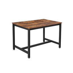 Keittiöpöytä 4 hengelle 120 x 75 x 75 cm, tummanruskea hinta ja tiedot | Ruokapöydät | hobbyhall.fi