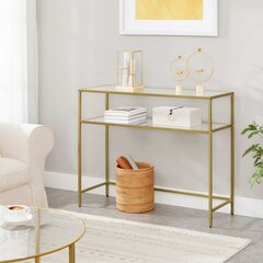Konsolipöytä kultainen, 100 x 35 x 80 cm hinta ja tiedot | Sivupöydät | hobbyhall.fi