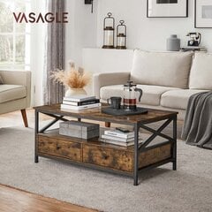 Sohvapöytä laatikoilla VASAGLE hinta ja tiedot | Sohvapöydät | hobbyhall.fi