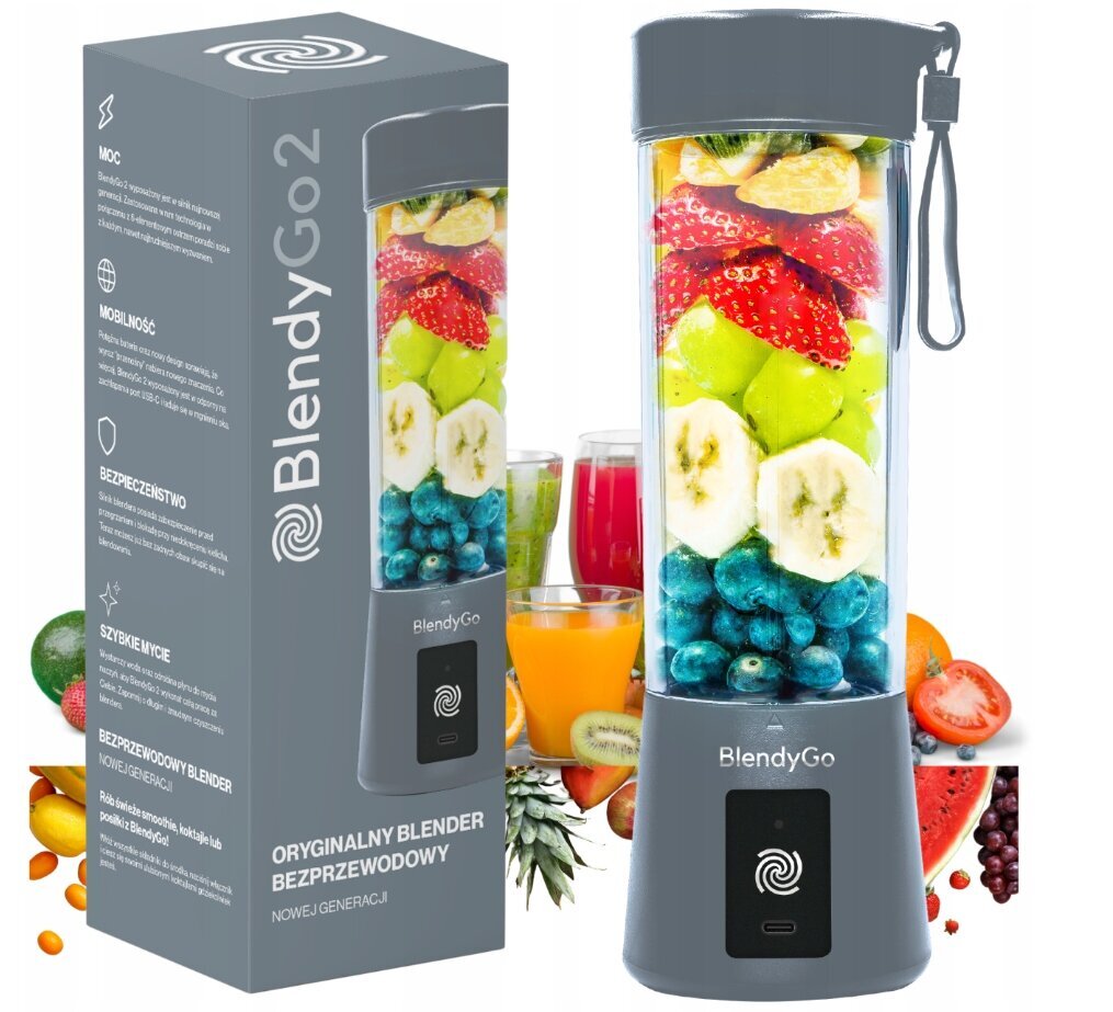 Langaton tehosekoitin/cocktail-keitin "BlendyGo", 250W hinta ja tiedot | Tehosekoittimet | hobbyhall.fi