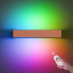 Mainen RGB LED-seinävalaisin, 52 cm, puu hinta ja tiedot | Seinävalaisimet | hobbyhall.fi