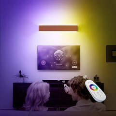 Mainen RGB LED-seinävalaisin, 52 cm, puu hinta ja tiedot | Seinävalaisimet | hobbyhall.fi