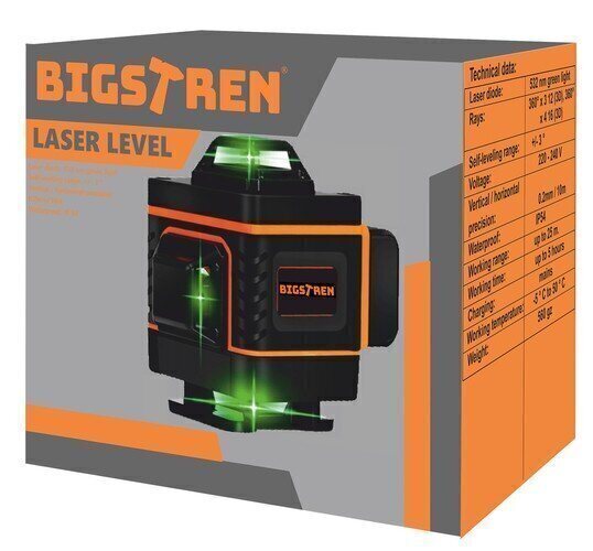 360° lineaarinen lasertaso hinta ja tiedot | Käsityökalut | hobbyhall.fi