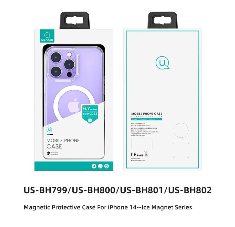 USAMS BH800 Ice-Magnet kotelo iPhone 14pro:lle hinta ja tiedot | Puhelimen kuoret ja kotelot | hobbyhall.fi