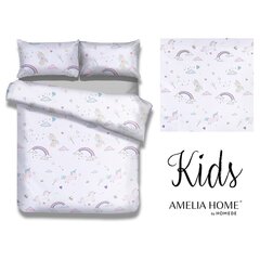 AmeliaHome Happy Giraffe -pussilakanasetti 135 x 200 cm + tyynyliina 40 x 60 cm + 80 x 80 cm hinta ja tiedot | Vuodevaatteet lapsille | hobbyhall.fi