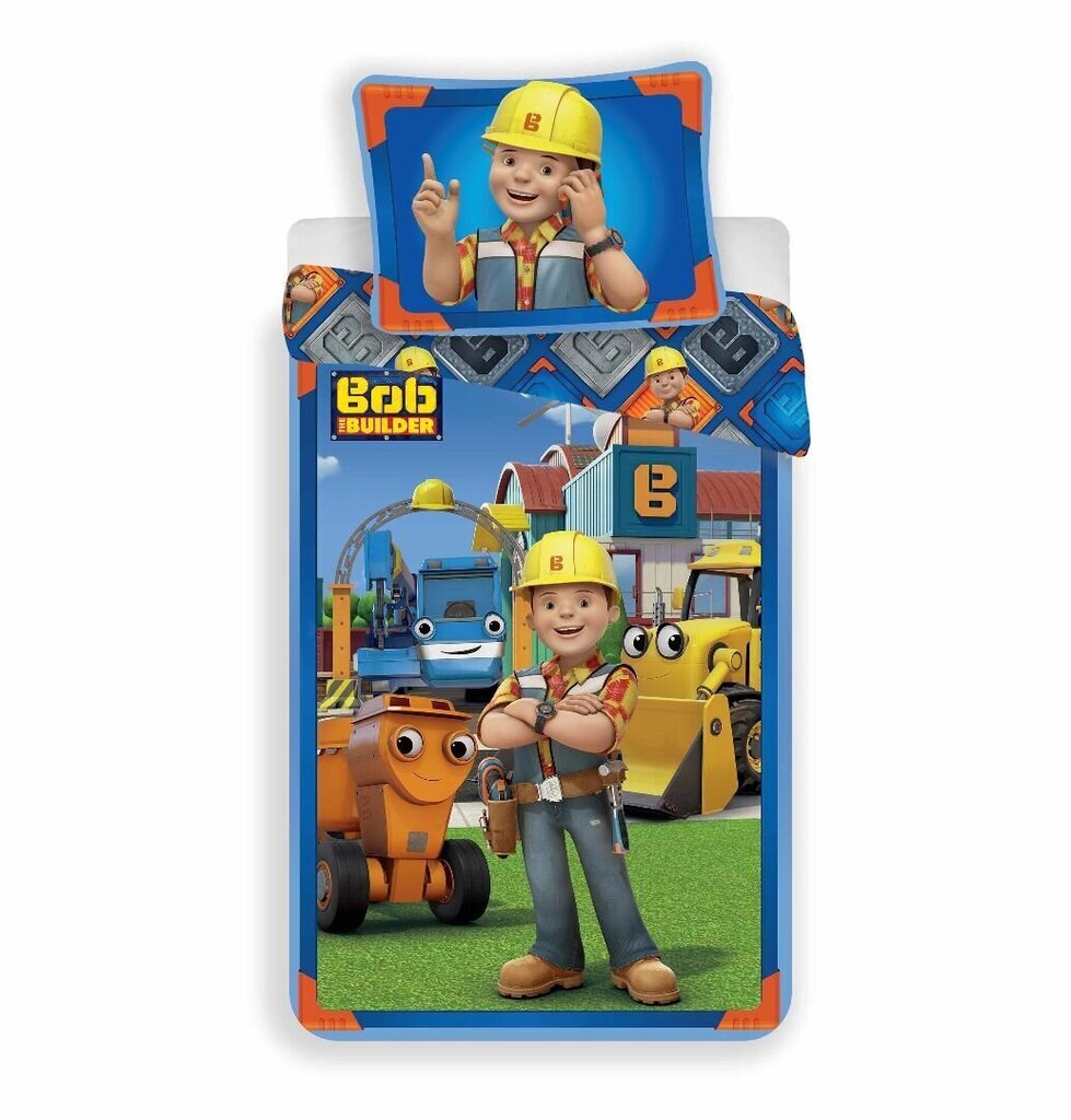 Bob the Builder-pussilakanasetti, 140 x 200 cm + 1 tyynyliina 70 x 90 cm hinta ja tiedot | Vuodevaatteet lapsille | hobbyhall.fi