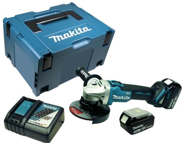 Kulmahiomakone Makita DGA506RTJ; 18 V; 2x5,0 Ah akku hinta ja tiedot | Hiomakoneet | hobbyhall.fi