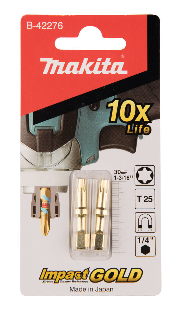 B-42276 Torsion uzgalis T25-65mm (3) Dbl-End Makita hinta ja tiedot | Käsityökalut | hobbyhall.fi