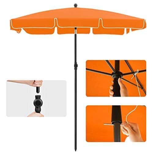 Taitettava sateenvarjo 200 x 125 cm hinta ja tiedot | Puutarhakalusteet | hobbyhall.fi