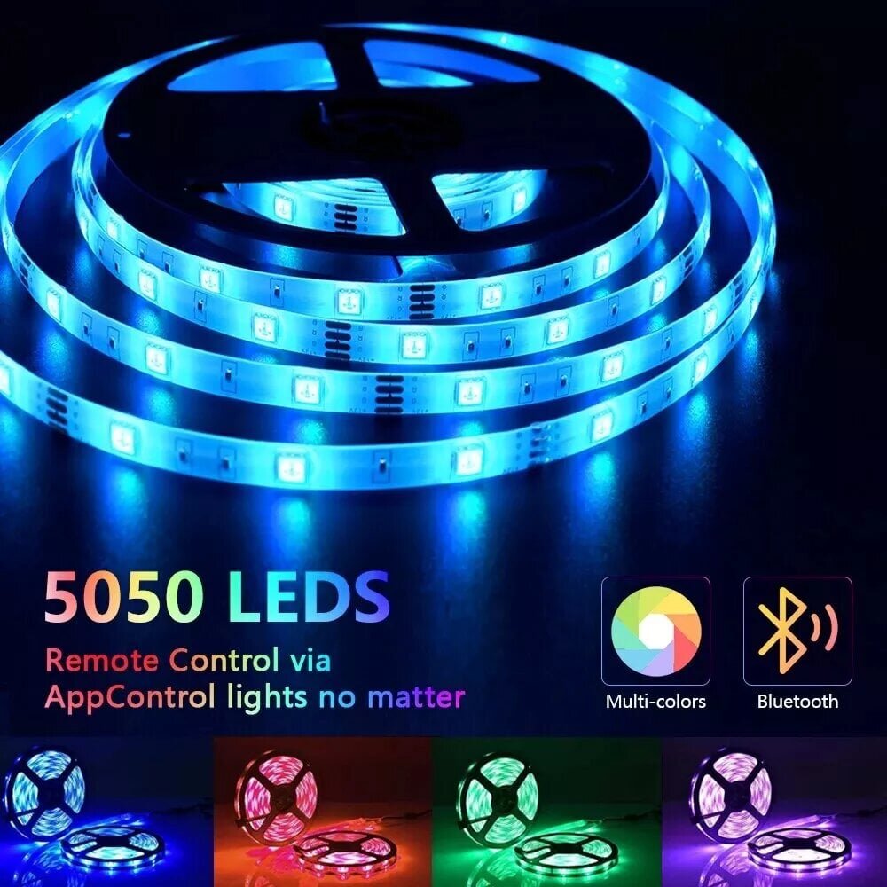 Smart 5050 RGB LED Strip 10 m Bluetooth-toiminnolla hinta ja tiedot | LED-valonauhat | hobbyhall.fi