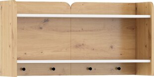 Meblocross Dolce Dol-25 -naulakko, 90 x 45 x 25 cm, ruskea ( Artisan tammi ) / valkoinen hinta ja tiedot | Naulakot | hobbyhall.fi