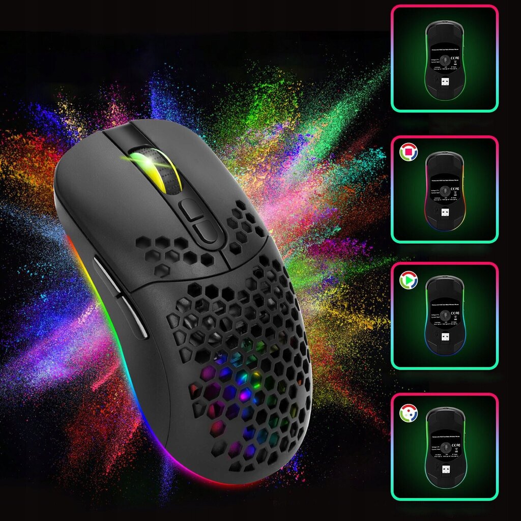 Langaton pelihiiri RGB (Bluetooth 2,4 GHz) hinta ja tiedot | Hiiret | hobbyhall.fi