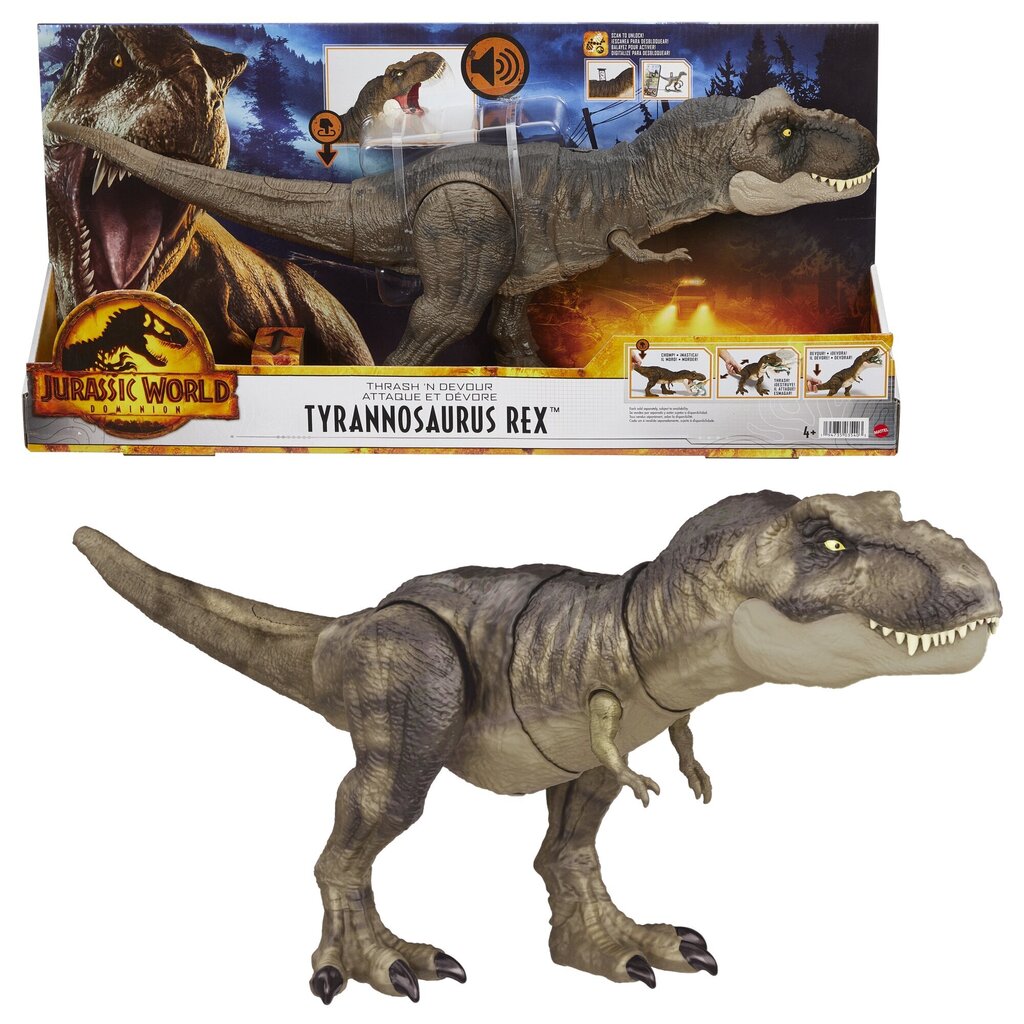 Jurassic World Thrash'N Devour Tyrannosaurus Rex hinta ja tiedot | Poikien lelut | hobbyhall.fi