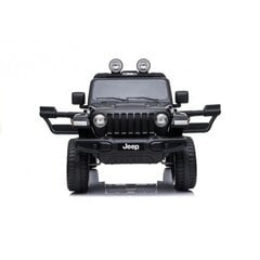 Lasten kaksipaikkainen auto Jeep Rubicon 4x4, musta hinta ja tiedot | Lasten sähköautot | hobbyhall.fi