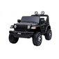 Lasten kaksipaikkainen auto Jeep Rubicon 4x4, musta hinta ja tiedot | Lasten sähköautot | hobbyhall.fi