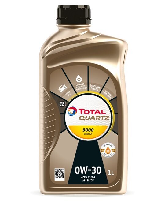 Moottoriöljy TOTAL Quartz 9000 Energy 0W-30 1l hinta ja tiedot | Moottoriöljyt | hobbyhall.fi