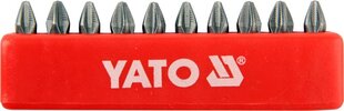 Suutinsarja Yato PH2x25mm 1/4" 10 kpl hinta ja tiedot | Käsityökalut | hobbyhall.fi