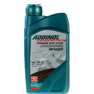 ADDINOL Premium 0530 C3-DX 5w30 moottoriöljy - 1 litra hinta ja tiedot | Moottoriöljyt | hobbyhall.fi