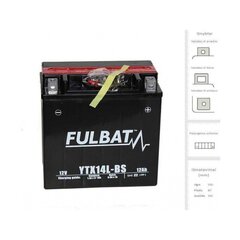 Fulbat YTX14L-BS, 12 Ah 200 A FI 12V akku hinta ja tiedot | Moottoripyörien akut | hobbyhall.fi