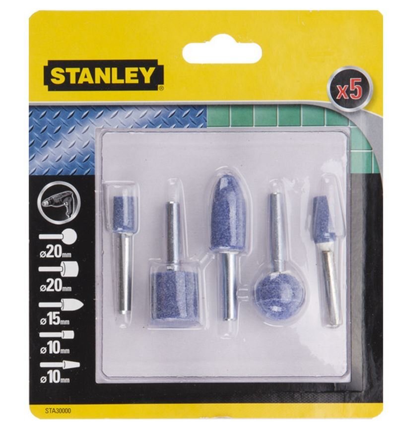 Hiomakivisarja Stanley 6 mm, 5 kpl hinta ja tiedot | Käsityökalut | hobbyhall.fi
