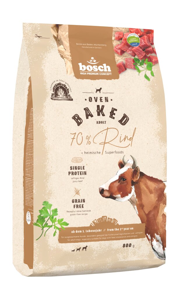 Bosch HPC + -ruoka aikuisille koirille naudanlihalla, 800g hinta ja tiedot | Koiran kuivaruoka | hobbyhall.fi
