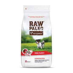 Raw Paleo Viljaton ruoka pienikokoisille koiranpennuille Puppy Mini naudanlihalla, 8 kg. hinta ja tiedot | Raw Paleo Lemmikit | hobbyhall.fi