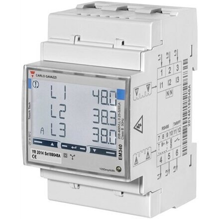 Energiamittari Carlo Gavazzi EM340DINAV23XS1PFB hinta ja tiedot | Kytkimet ja pistorasiat | hobbyhall.fi