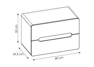 Valokaappi 80x53x46 cm, jossa laatikot ARUBA COSMOS hinta ja tiedot | Kylpyhuonekaapit | hobbyhall.fi