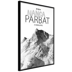 Juliste Peaks of the World: Nanga Parbat, musta kehys hinta ja tiedot | Taulut | hobbyhall.fi