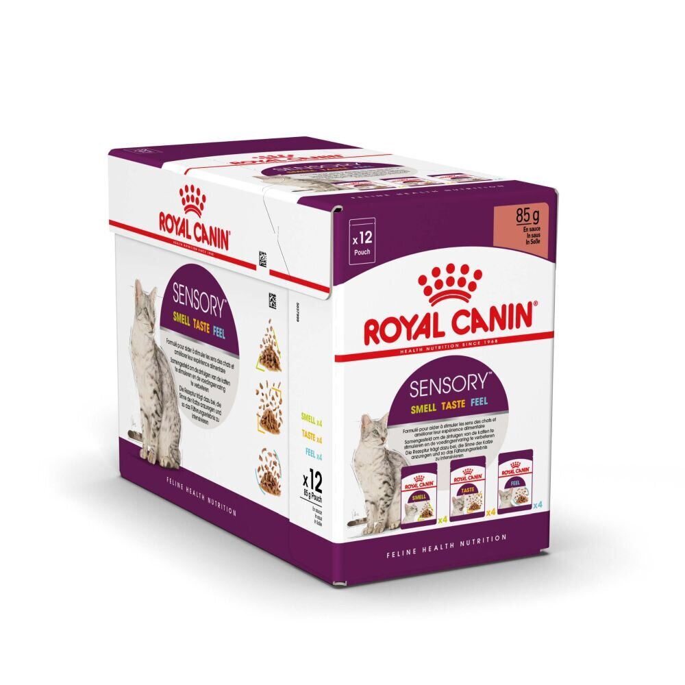 Royal Canin Sensory Smell Taste Feel Pack Gravy, 3x4x85 g, kissoille. hinta ja tiedot | Kissanruoka | hobbyhall.fi