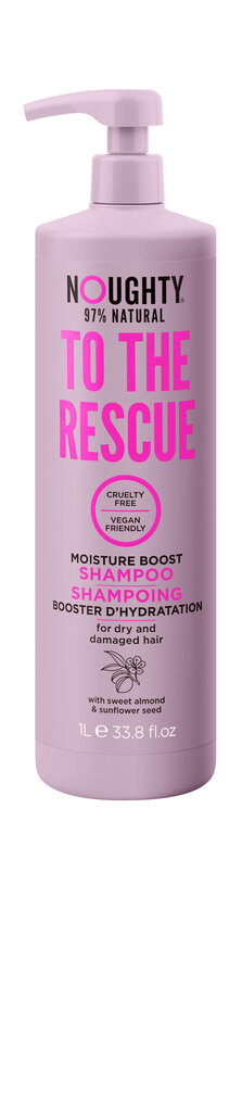 Kosteuttava shampoo kuiville, vaurioituneille hiuksille Noughty To The Rescue, 1L hinta ja tiedot | Shampoot | hobbyhall.fi