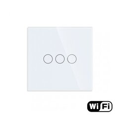WiFi kolmepiiriinen kosketuskytkin, valkoinen 600W hinta ja tiedot | Kytkimet ja pistorasiat | hobbyhall.fi
