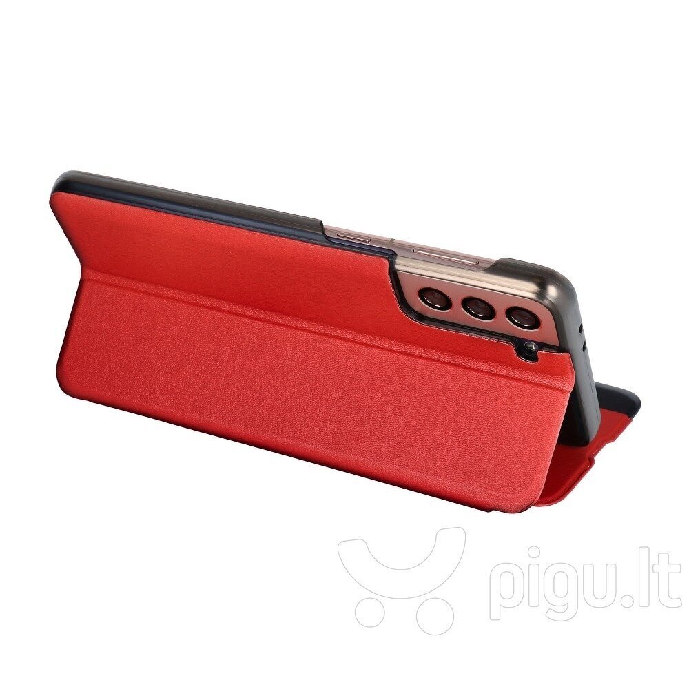 Puhelinkotelo Smart View Magnet Xiaomi Poco M4 Pro 5G, punainen hinta ja tiedot | Puhelimen kuoret ja kotelot | hobbyhall.fi