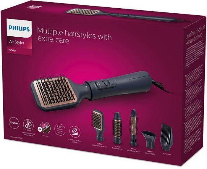 Hiustenmuotoilija Philips Air Styler Essential Styler, 1000 W, BHA530/00 hinta ja tiedot | Suoristusraudat ja kihartimet | hobbyhall.fi