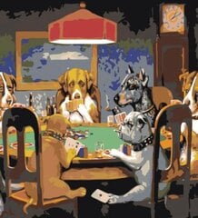 Maalaus numeroiden mukaan "Pokeria pelaavat koirat" 40x50 ARTH-ah0057VG hinta ja tiedot | Maalaa numeroiden mukaan | hobbyhall.fi